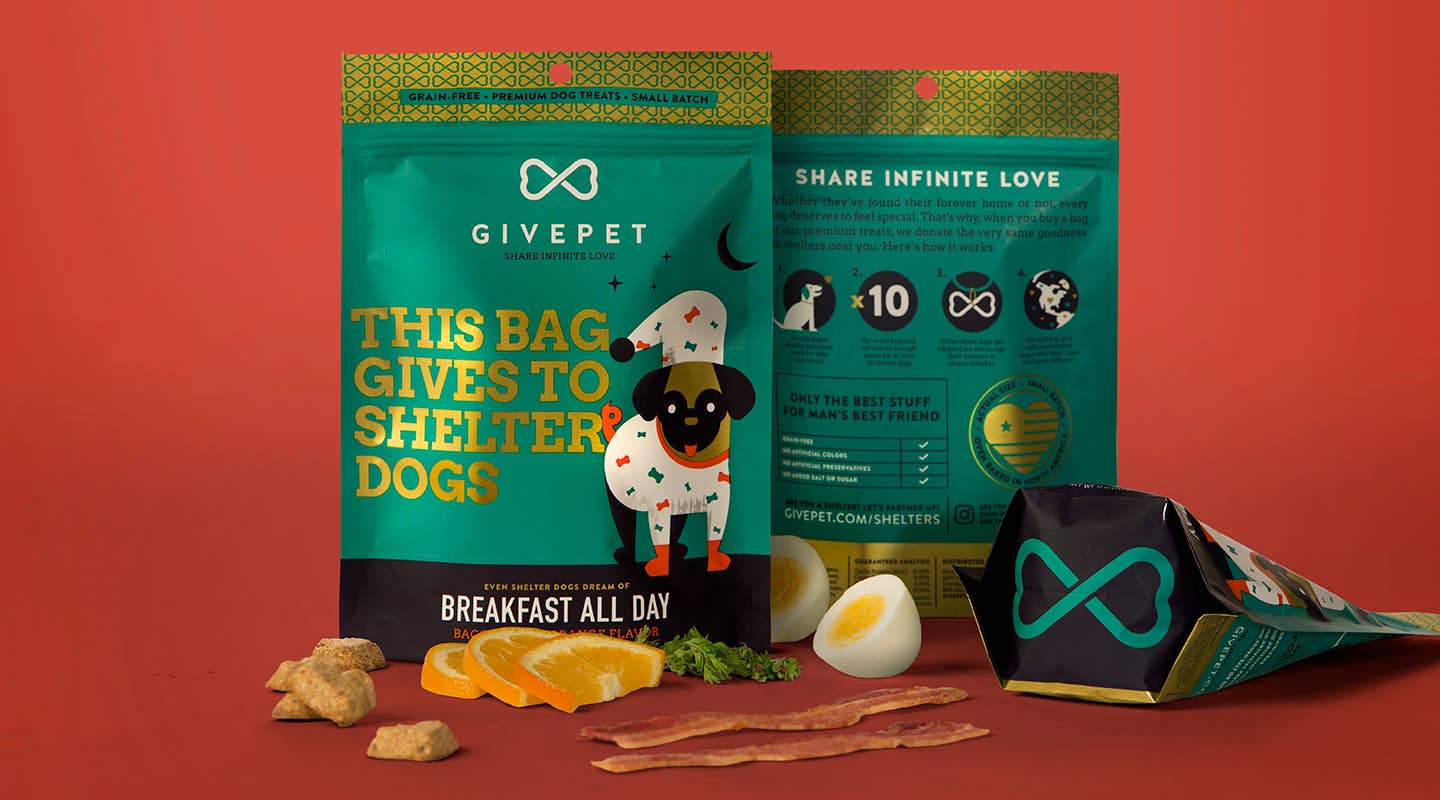 GivePet Breakfast All Day Dog 11oz. Baked Biscuit Treats