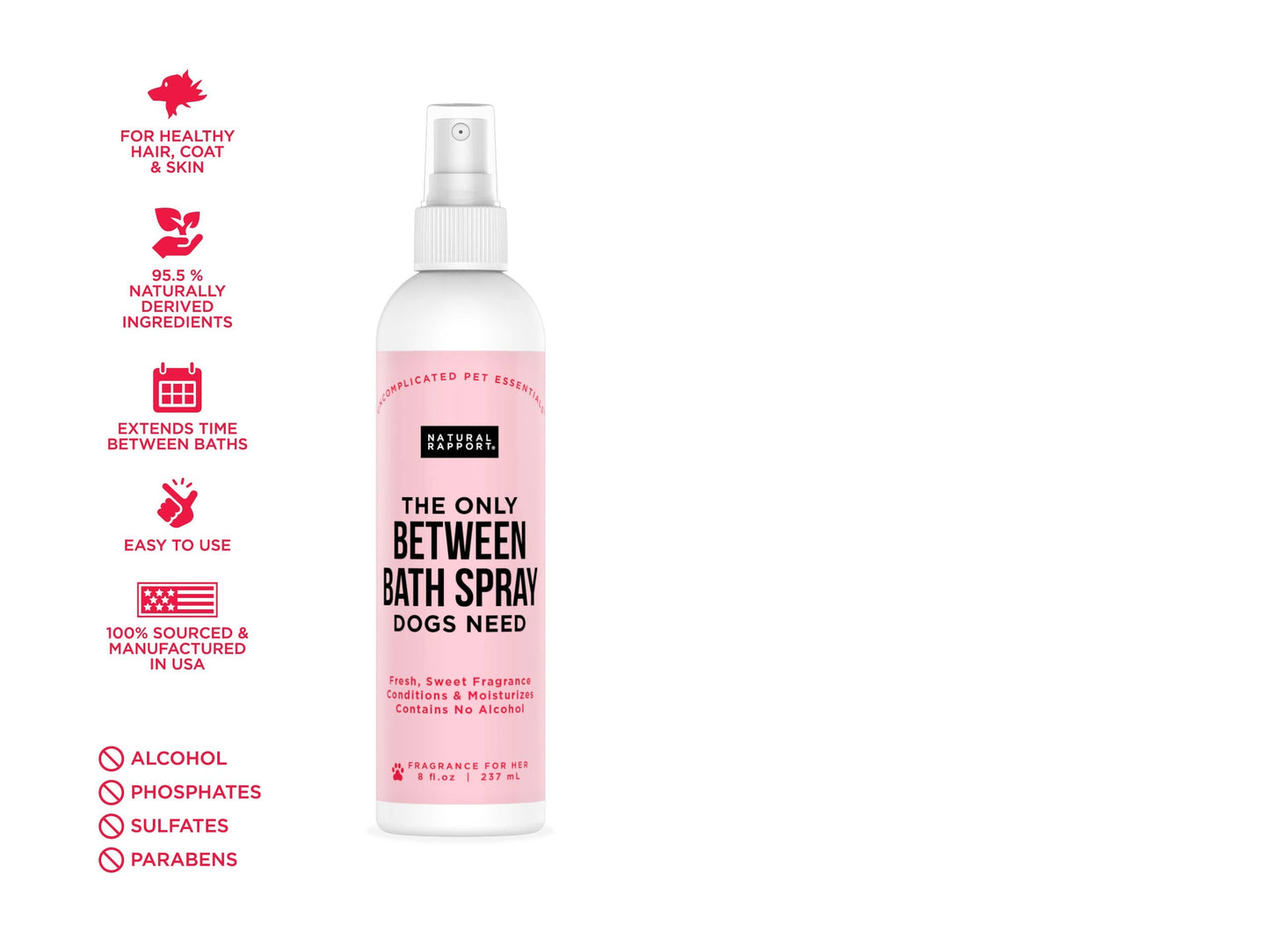 The Only Between Bath Spray Dogs Need - Floral & Coconut Natural Rapport