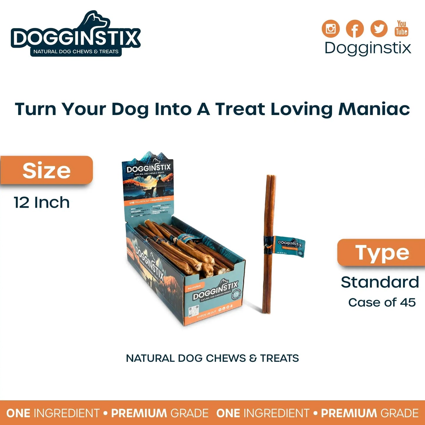 12" Standard Bully Sticks