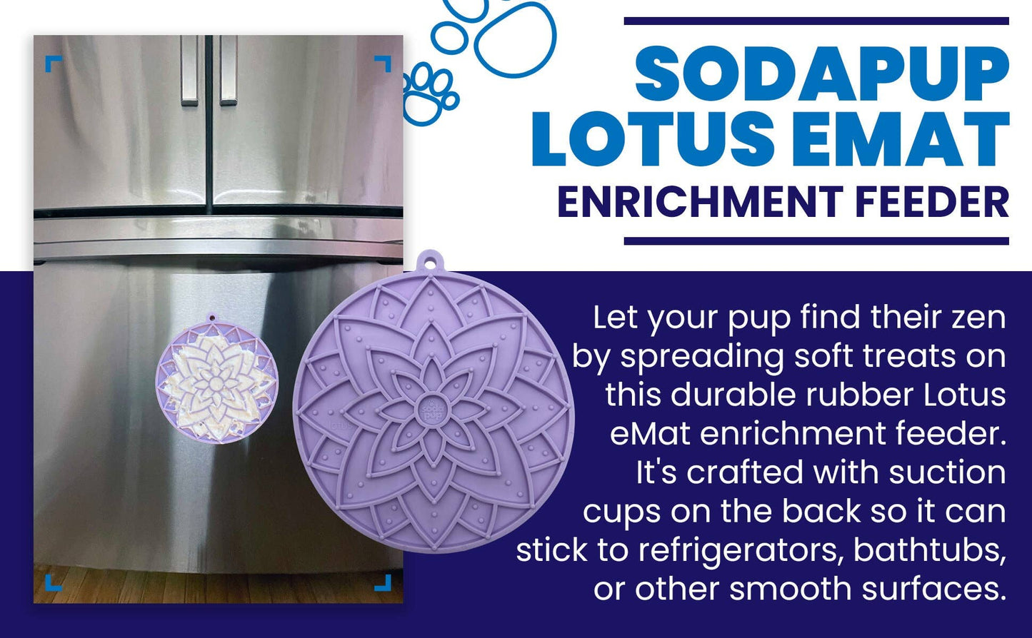 Lotus eMat Enrichment Lick Mat With Suction Cups