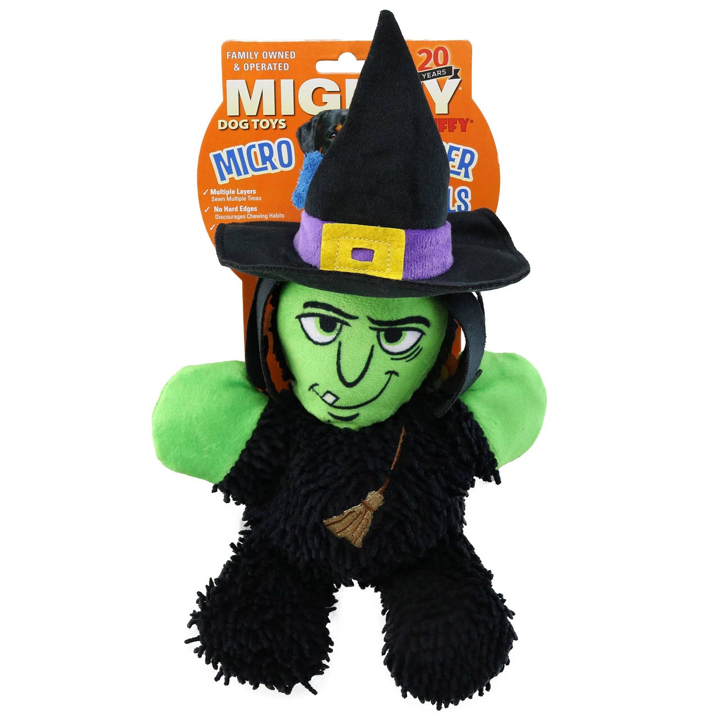 Mighty Microfiber Ball Med Witch, Halloween Dog Toy