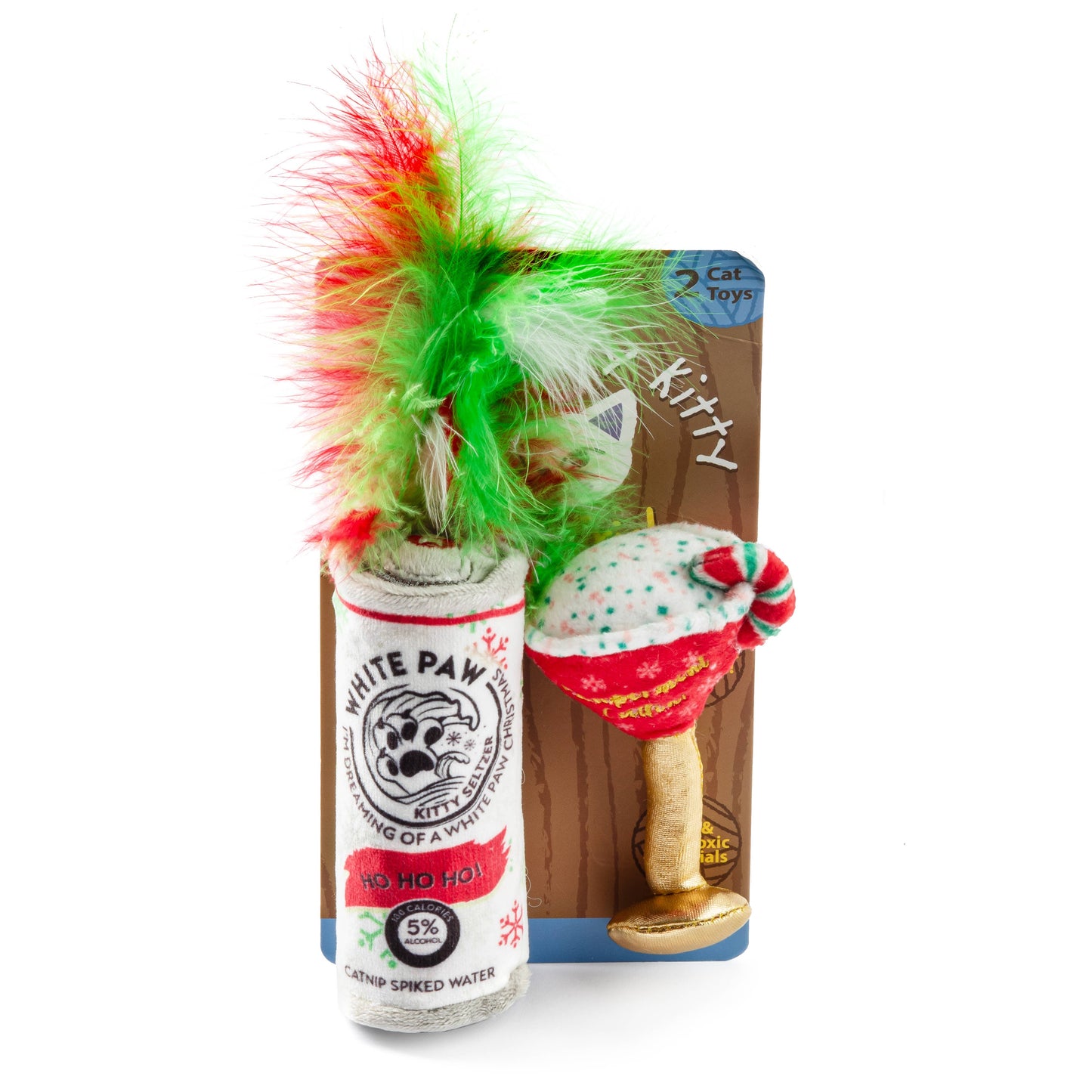 White Paw & Cattini Stocking Stuffers Christmas Catnip Toys Haute Diggity Dog