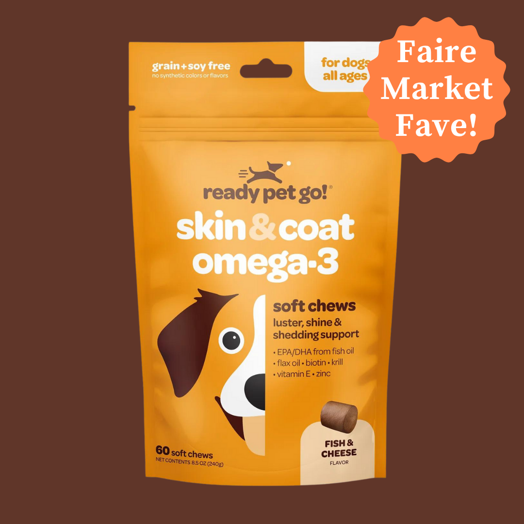 Omega 3 Fish Oil Supplement Chews for Dogs - Skin & Coat