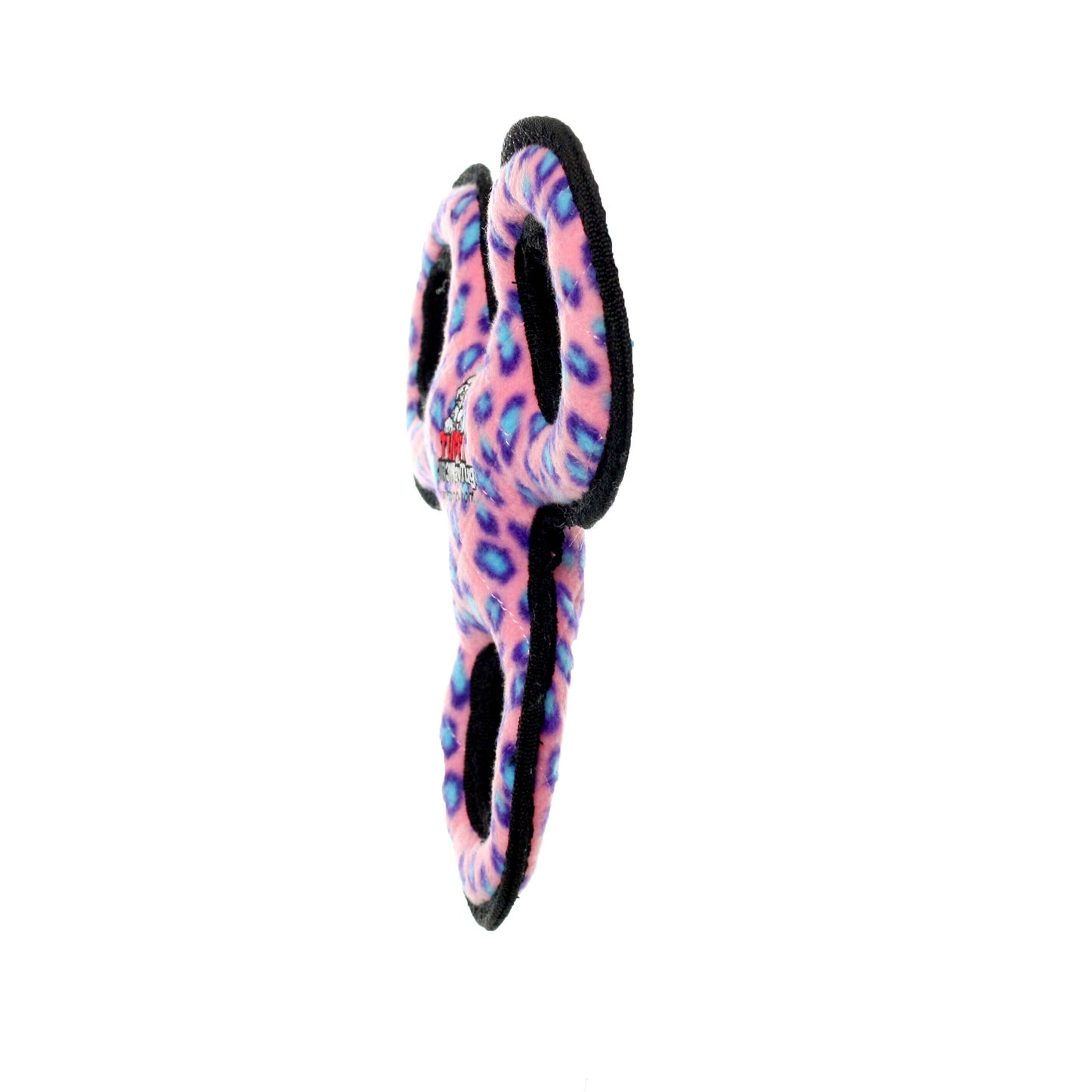Tuffy Jr 3 WayTug - Pink Leopard, Durable, Squeaky Dog Toy