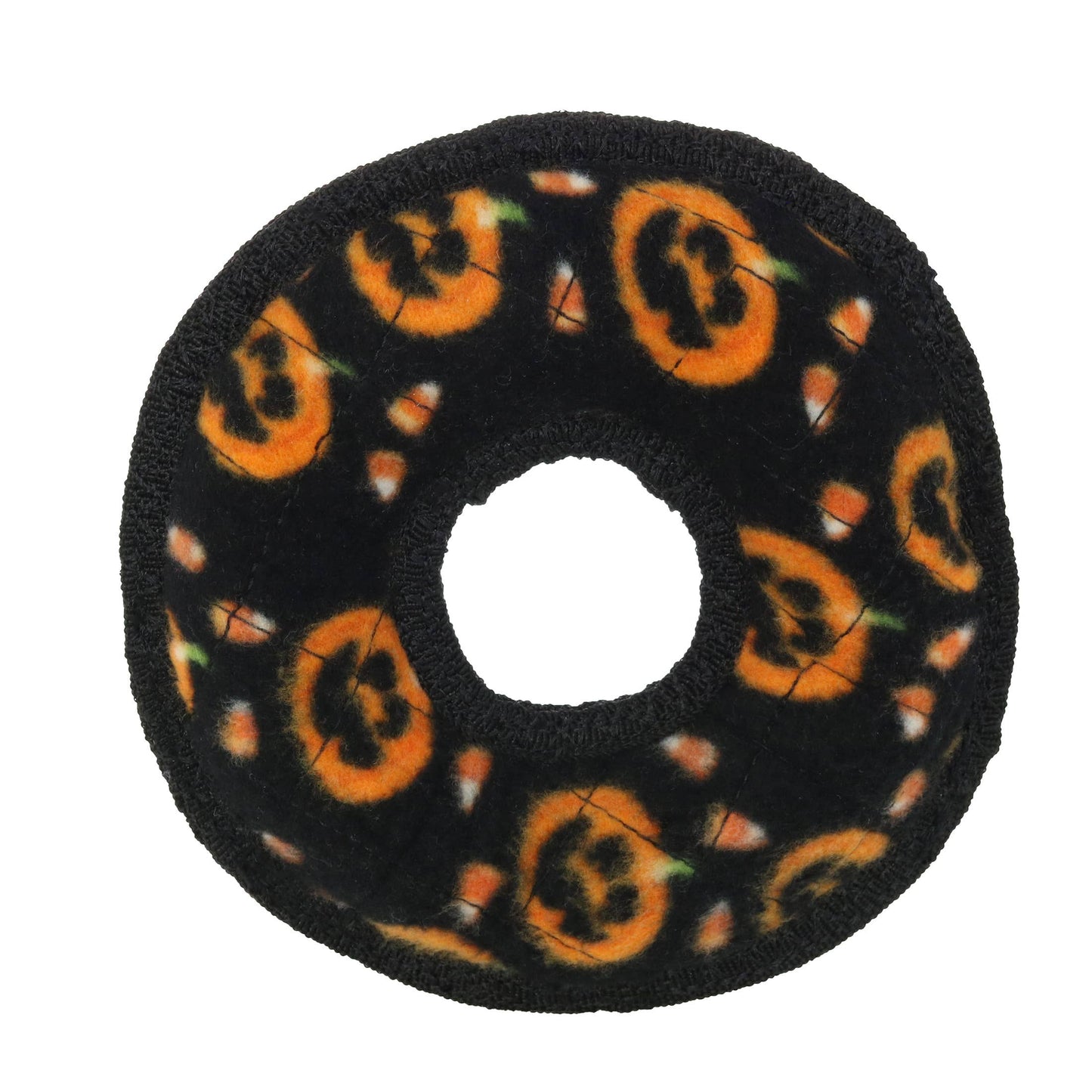 Tuffy Holiday Jr Ring Pumpkin, Durable Squeaky Dog Toy