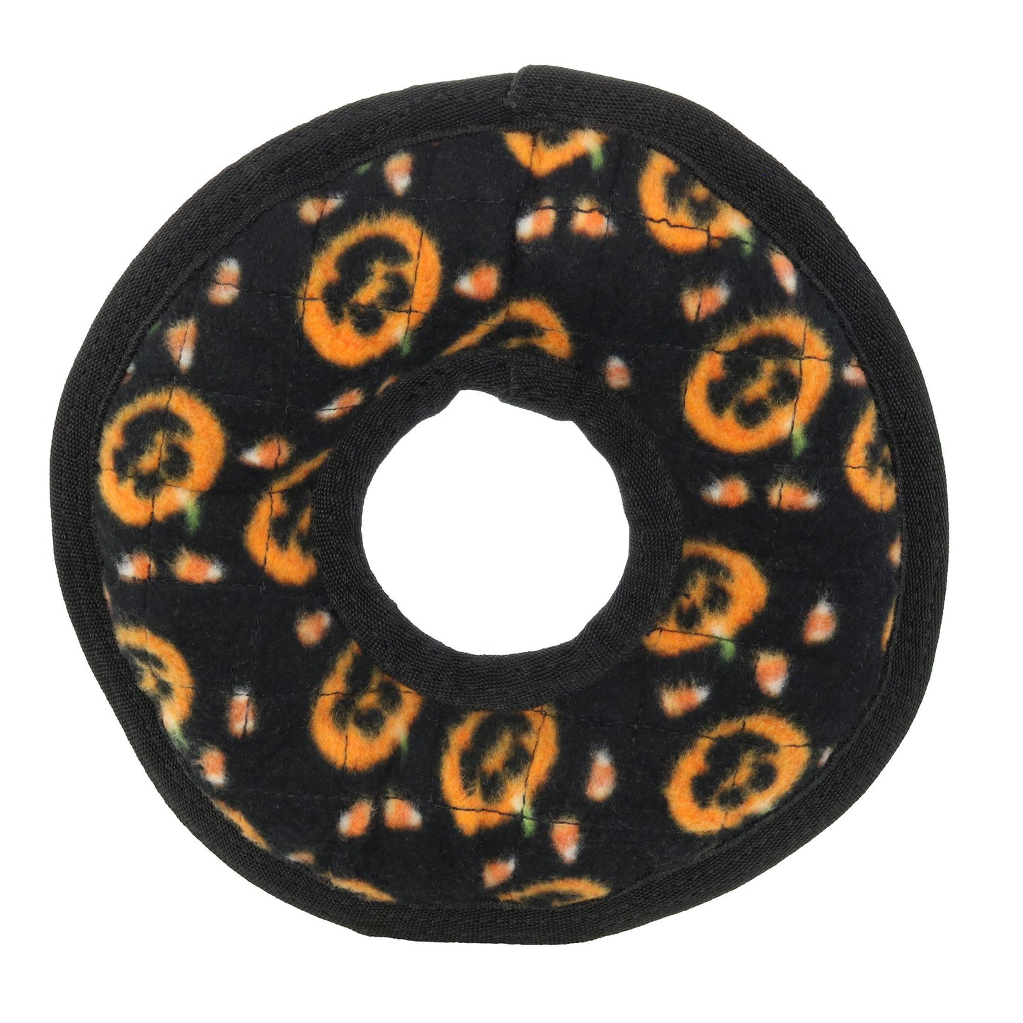 Tuffy Holiday Medium Ring Pumpkin, Durable Squeaky Dog Toy