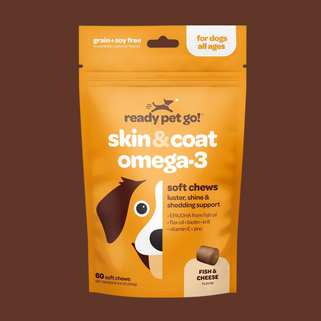 Omega 3 Fish Oil Supplement Chews for Dogs - Skin & Coat