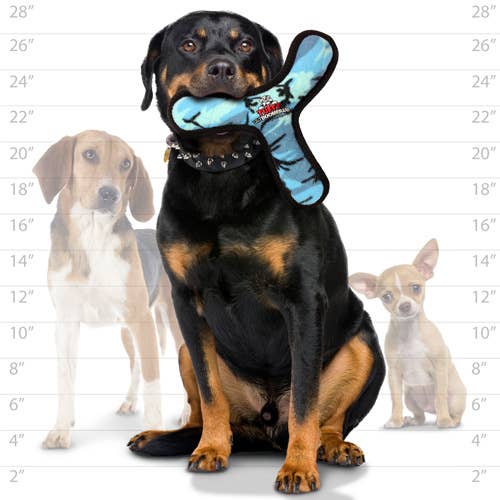 Tuffy Ultimate Boomerang - Camo Blue, Squeaky Dog Toy