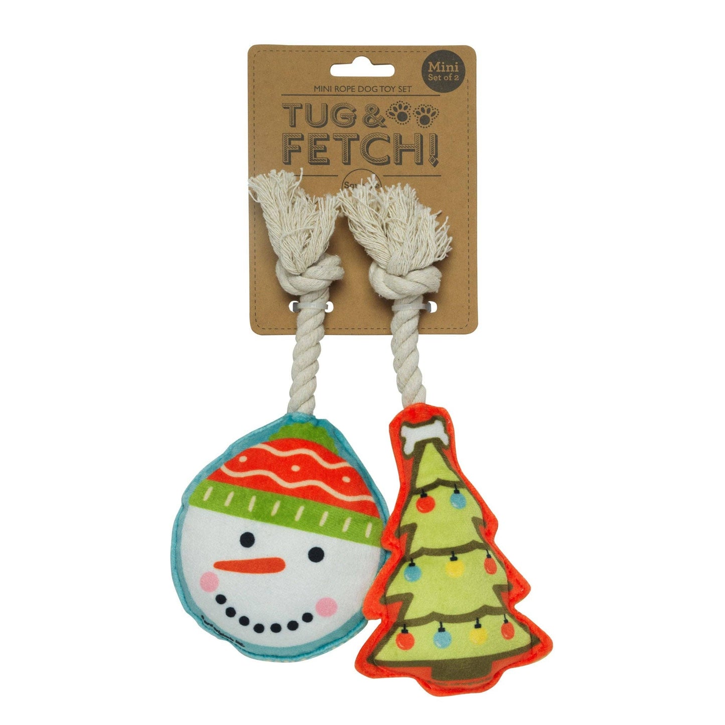 Mini Dog Toy Set | Tree & Snowman