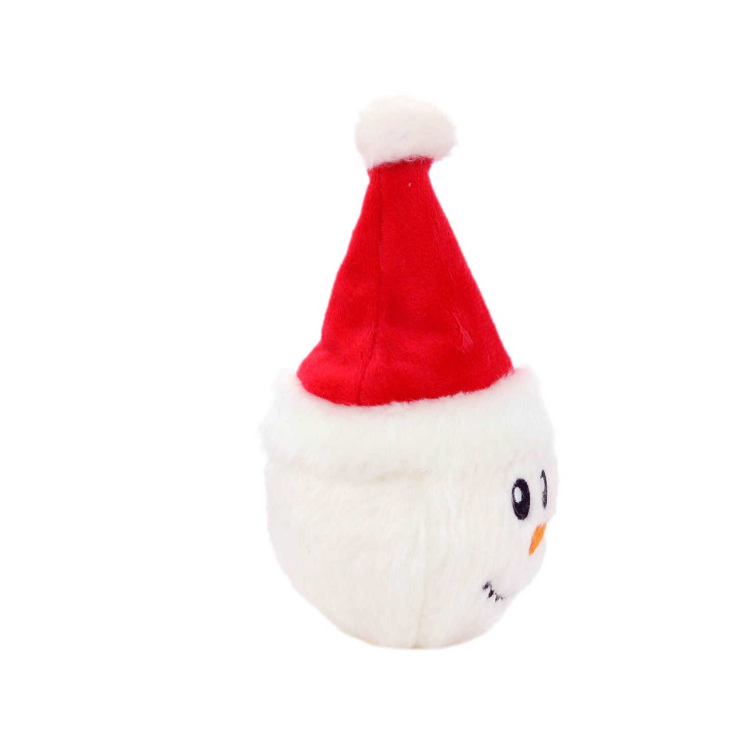 Mighty Ball-Small Snowball Santa Squeaky Dog Toy, No Stuff