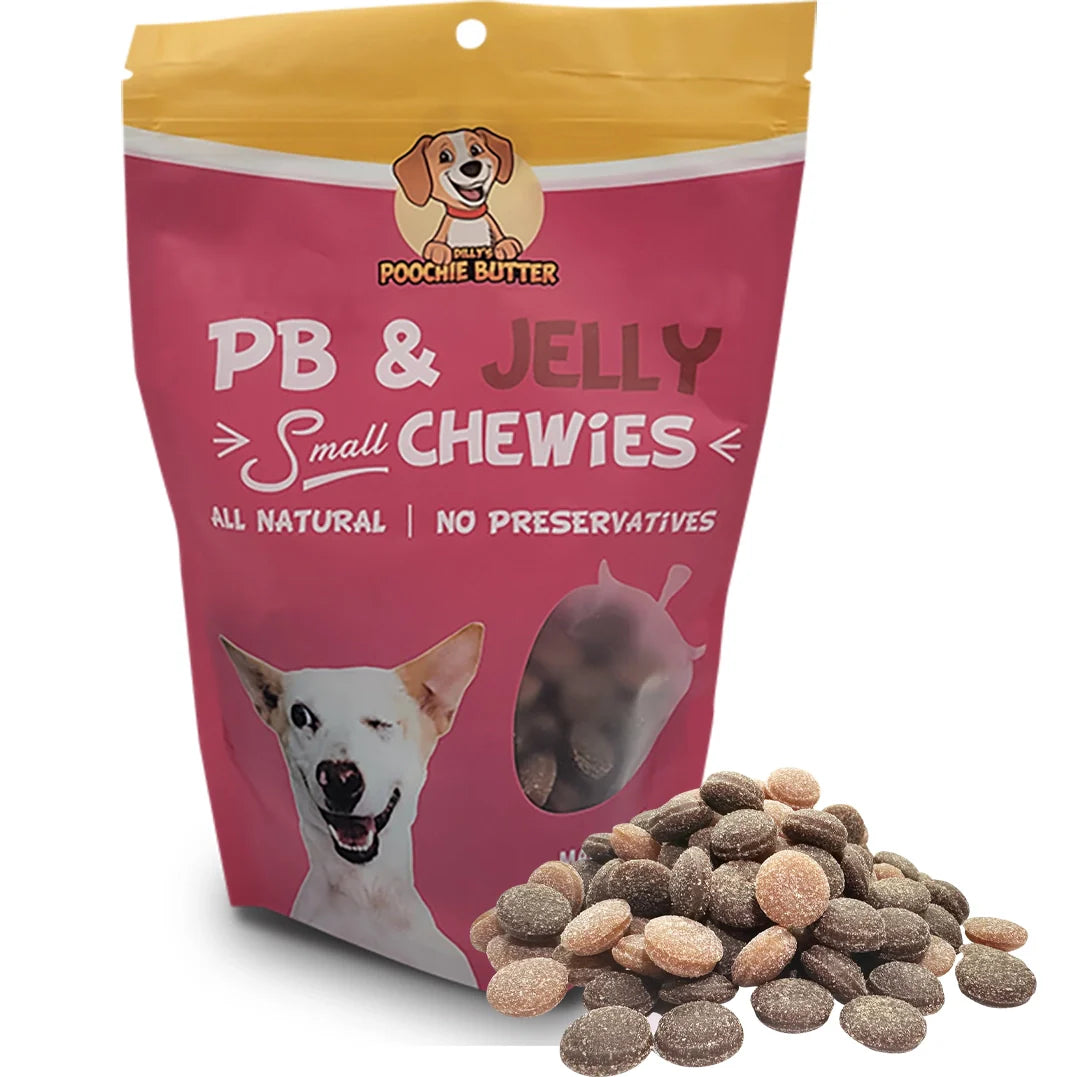 Peanut Butter & Jelly Small Chewy Dog Treats 8oz  Dilly's™ Poochie Butter