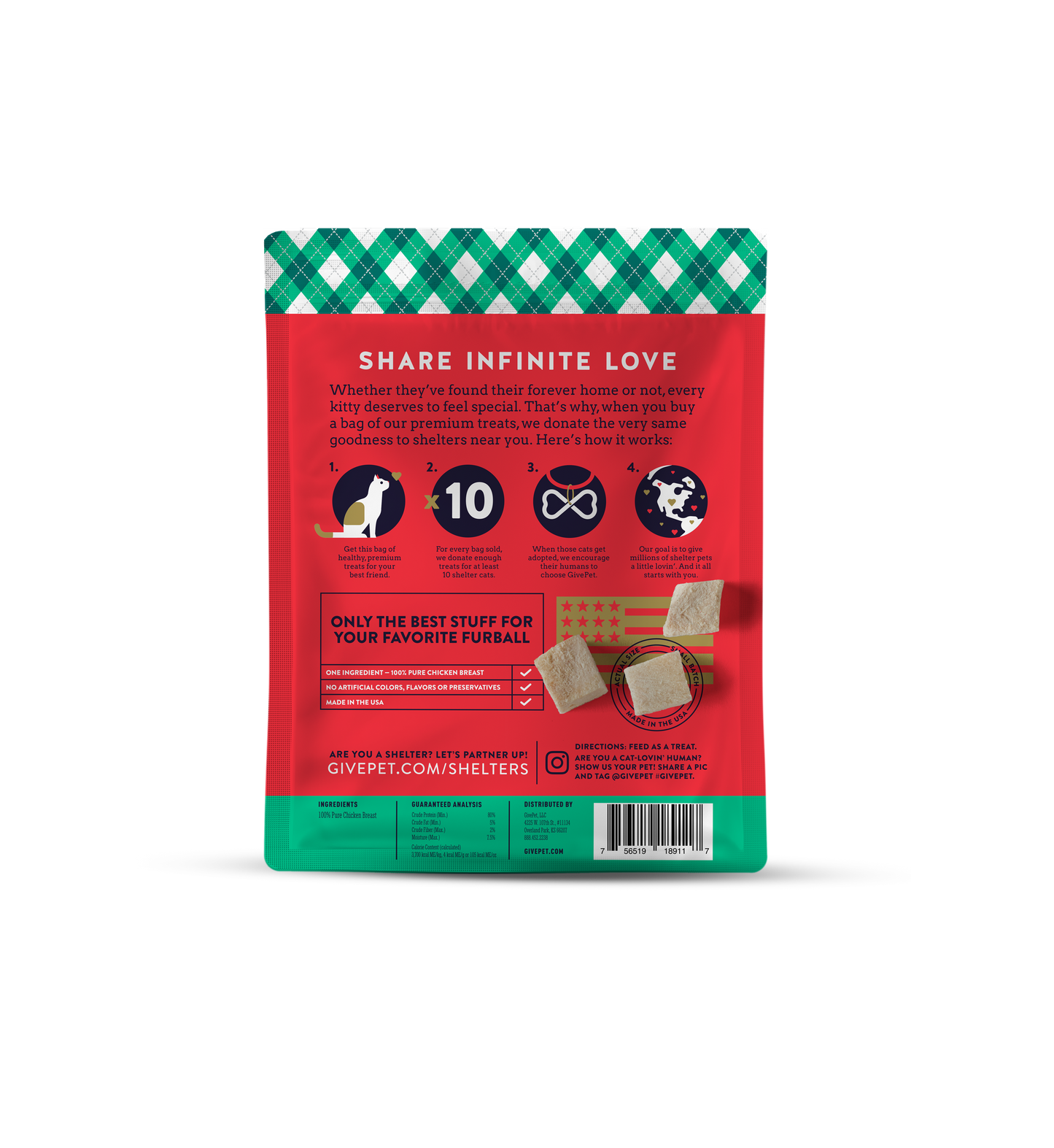 GivePet Santa Claws Freeze Dried Christmas Cat Treats
