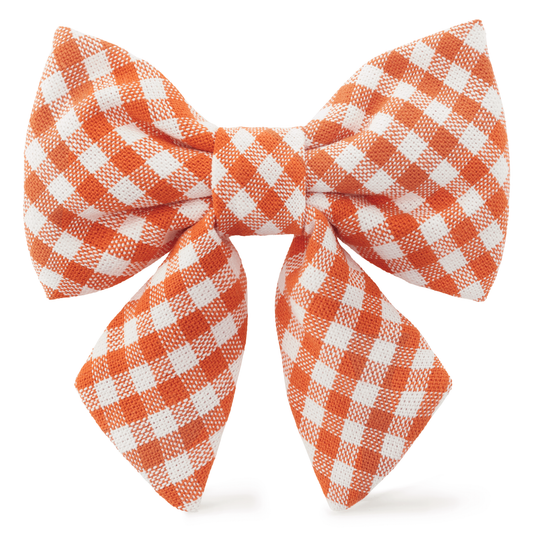 Cider Gingham Lady Dog Bow