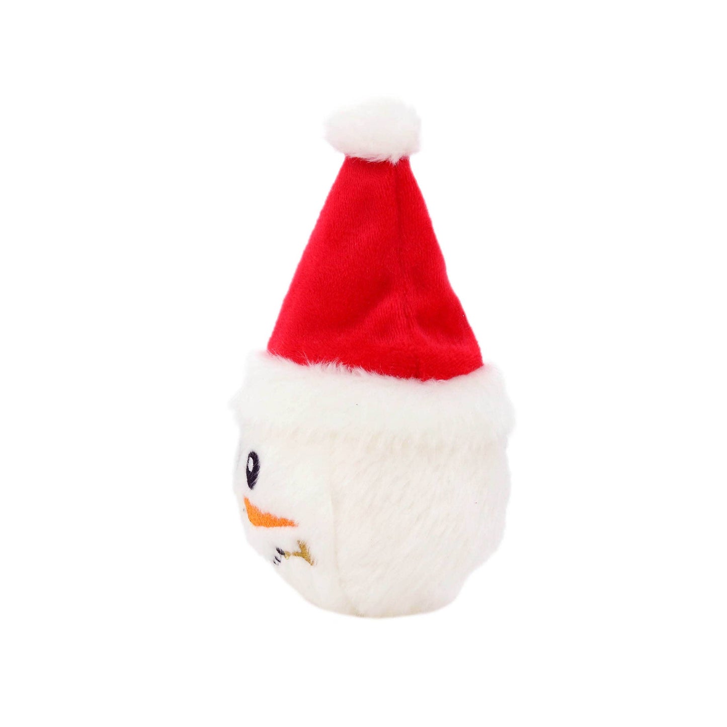 Mighty Ball-Small Snowball Santa Squeaky Dog Toy, No Stuff