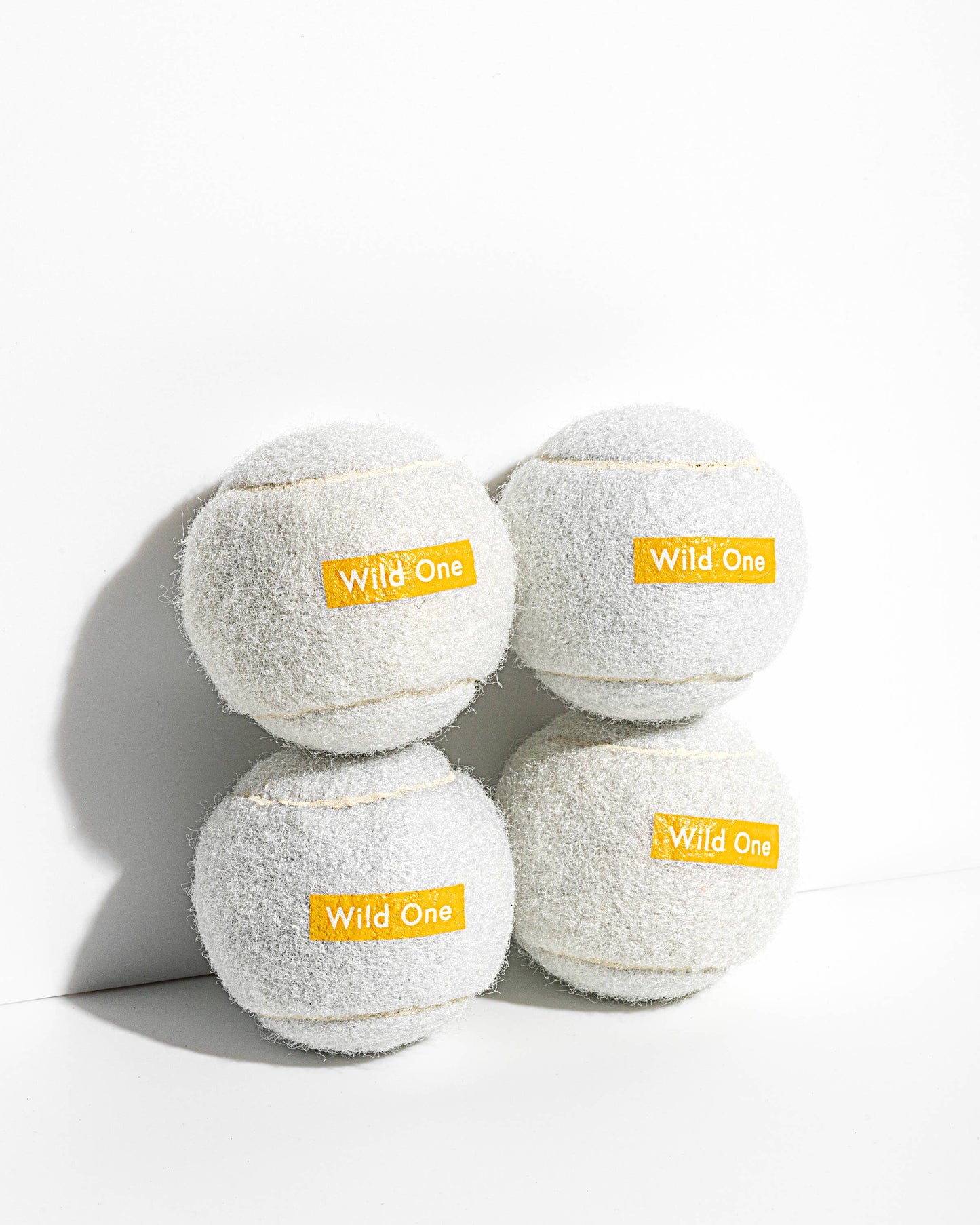 4-Pack Dog Tennis Balls Wild One White
