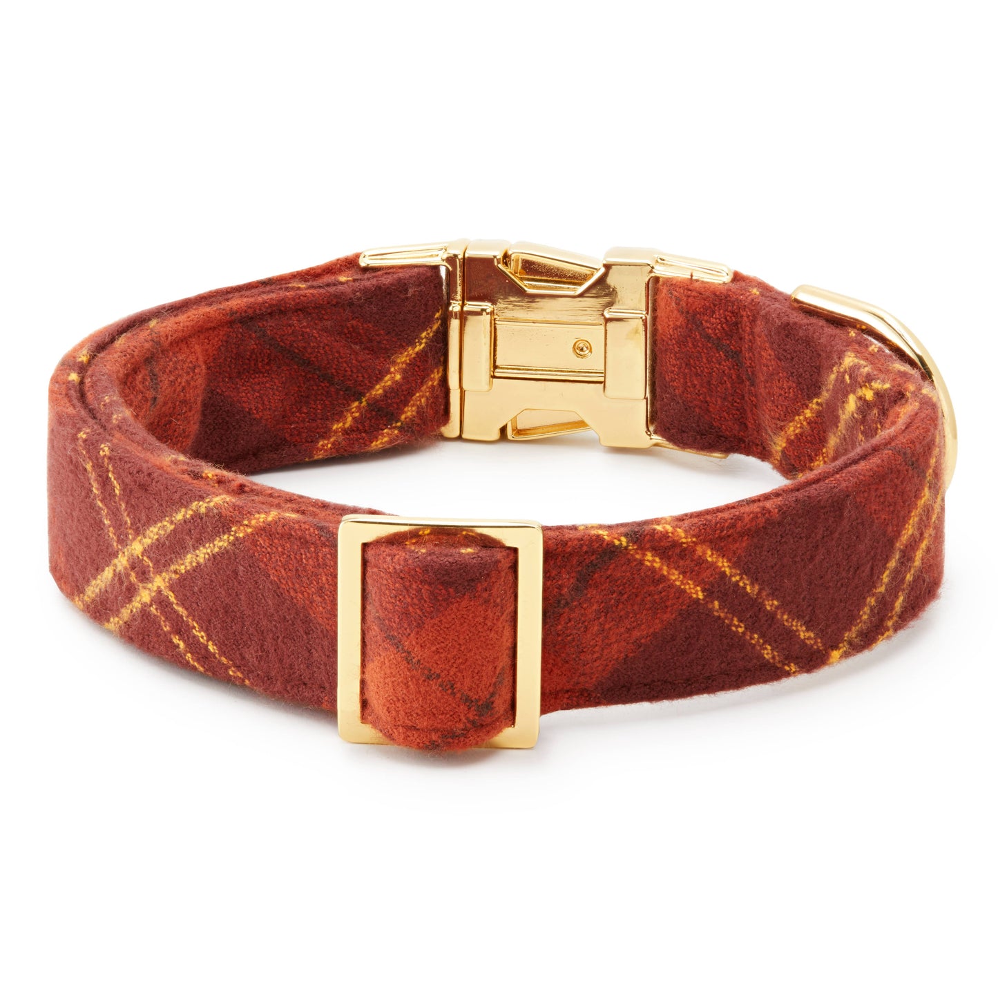 Cider Plaid Flannel Fall Dog Collar