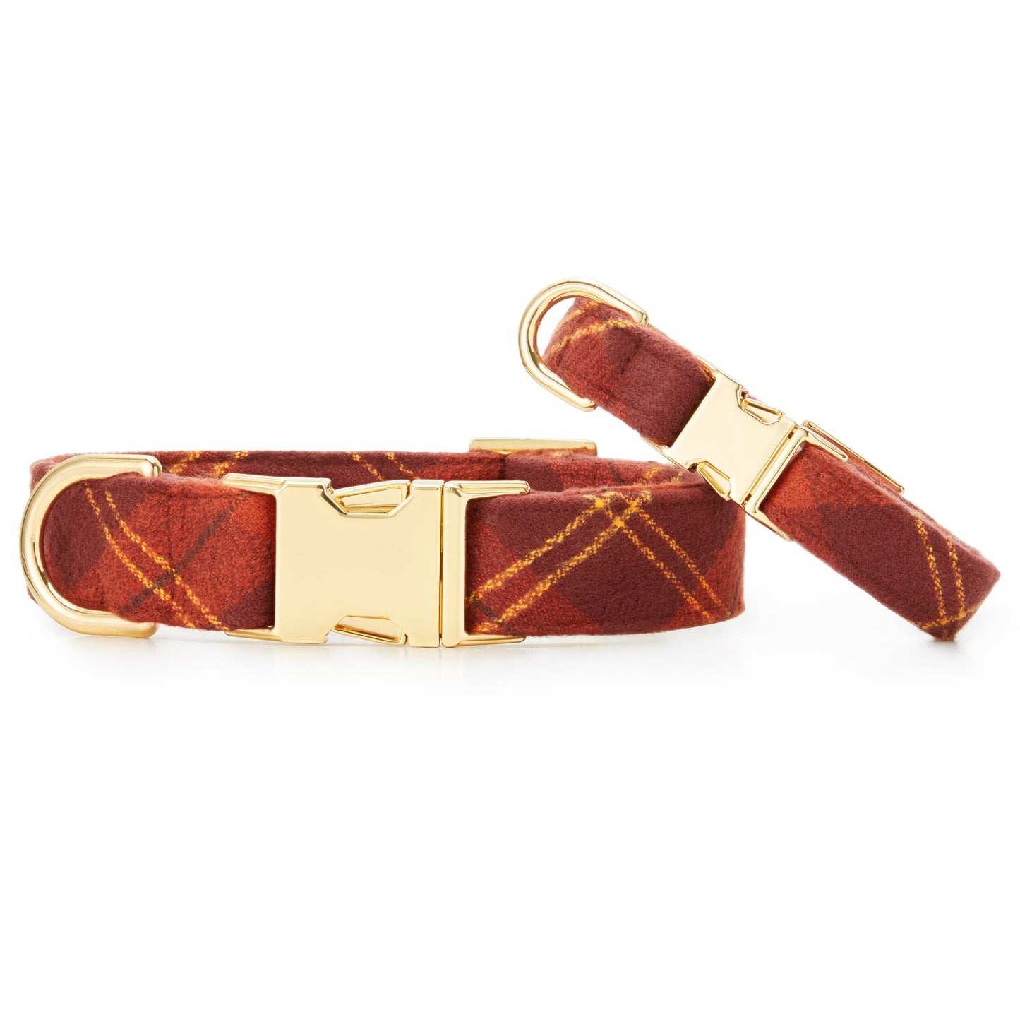 Cider Plaid Flannel Fall Dog Collar