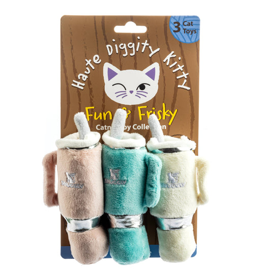 Snuggly Cup 3-Pack Organic Catnip Toys  Haute Diggity Dog